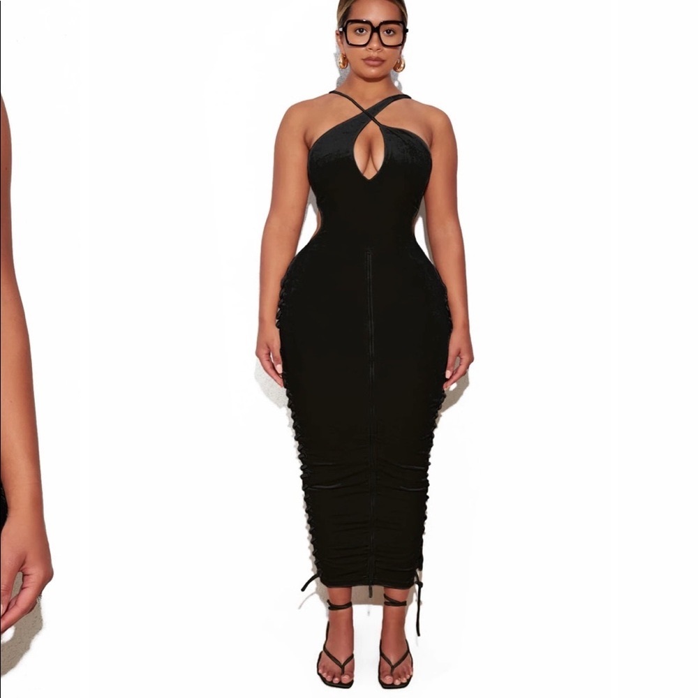 Altered S/M BBXBRAND Velvet Maxi Dress in Brabus Black